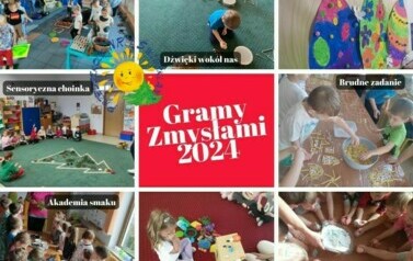 gramy zmysłami 2024 Przedszkole nr 1 w Świerklanach